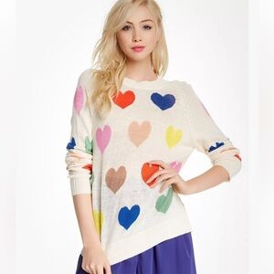 🎉HP🎉Wildfox White Label Mod Hearts Sweater